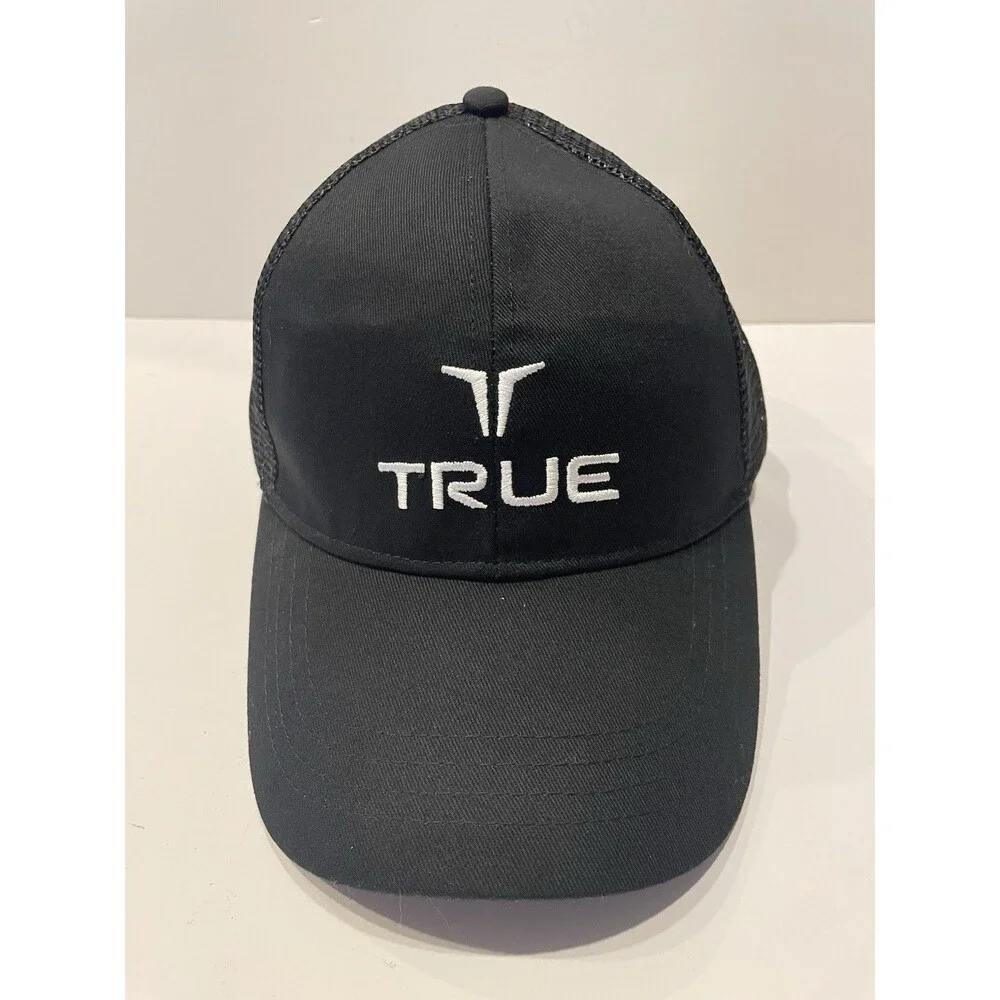 True Hat Trucker Adult Size Adjustable strap Black white NEW NWT
